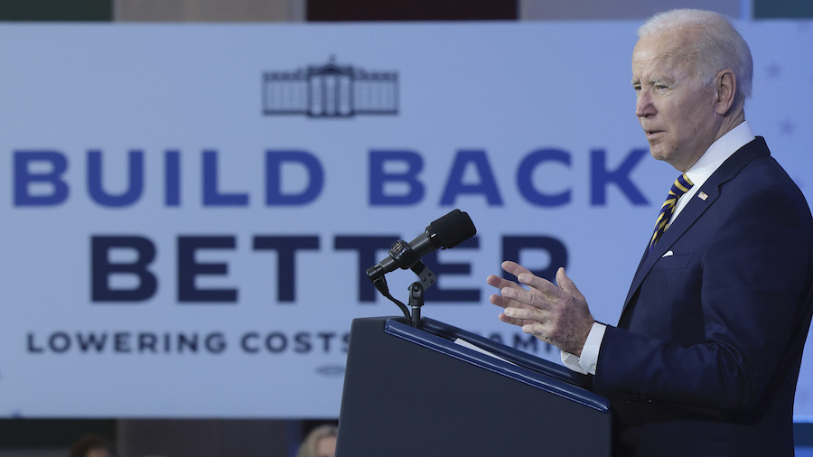 President Joe Biden speaks during an event at Germanna Community College February 10, 2022 in Culpe...