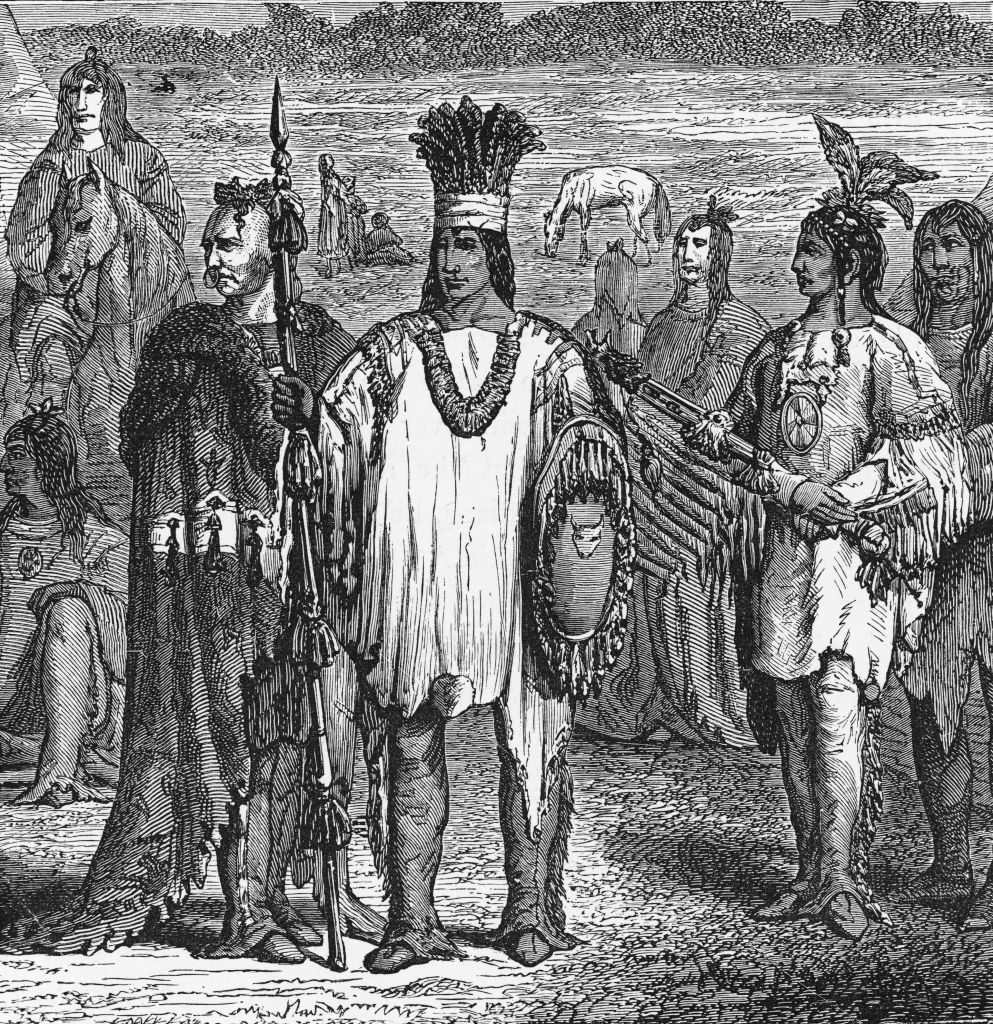 A group of Native American Creek indians (also known as the Muscogee people) of the southeastern Un...