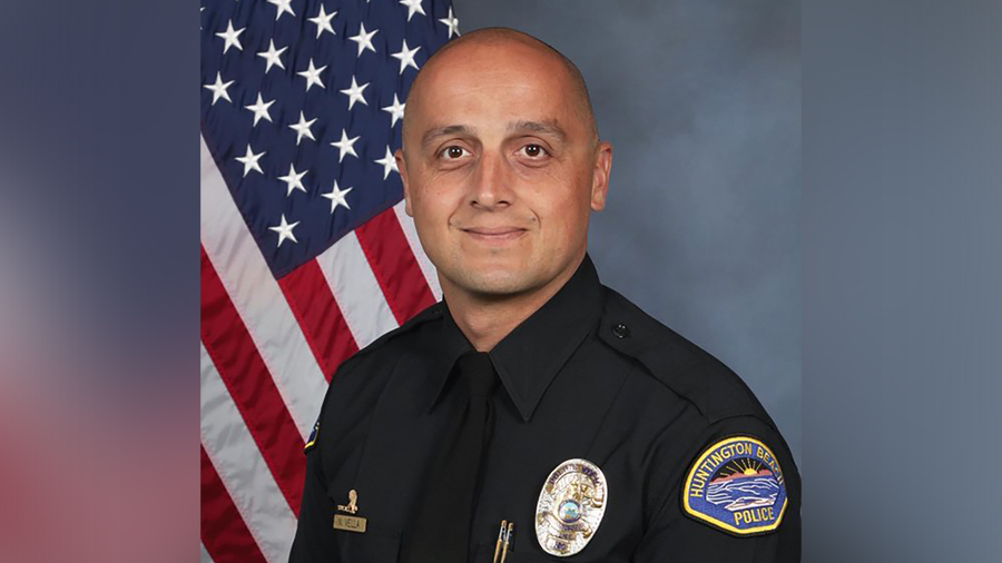 Officer Nicholas Vella, 44, died from injuries suffered in the crash. (Huntington Beach Police Depa...
