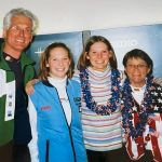 Marsha Gale sent us these two photos, "First photo…. Family affair of volunteering and an Olympic athlete too.
2nd photo was with our family after Tristan won the Gold Medal."