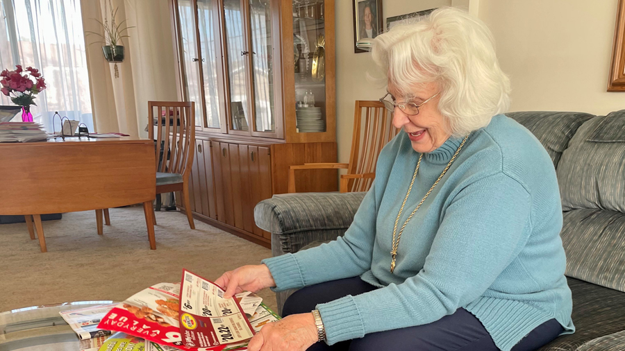 Retiree Sarah Voigt is stretching her fixed income with coupons and sales as inflation soars. (KSL ...