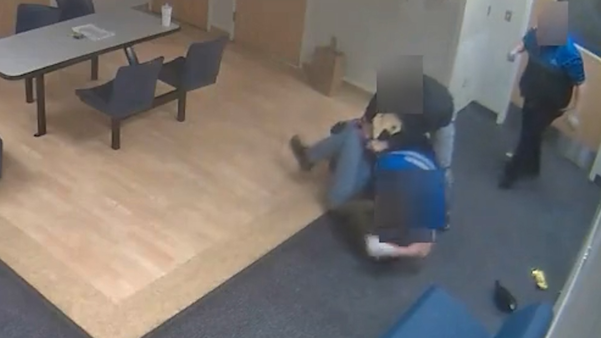 Surveillance video released to KSL shows a patient assaulting several people at a Provo hospital on...