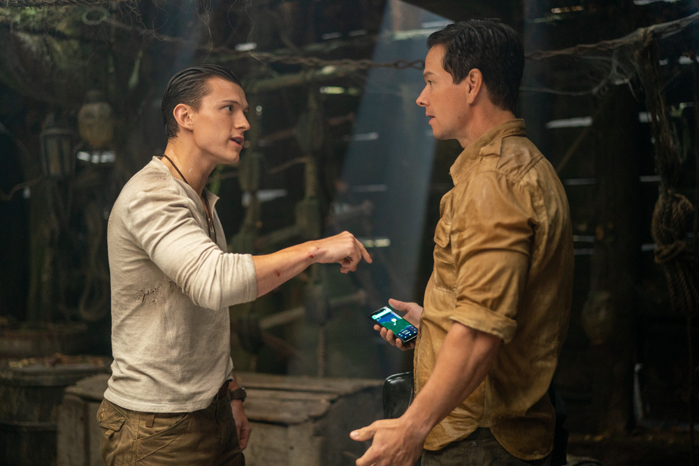 Tom Holland stars as Nathan Drake and Mark Wahlberg stars as Victor "Sully" Sullivan in Columbia Pi...