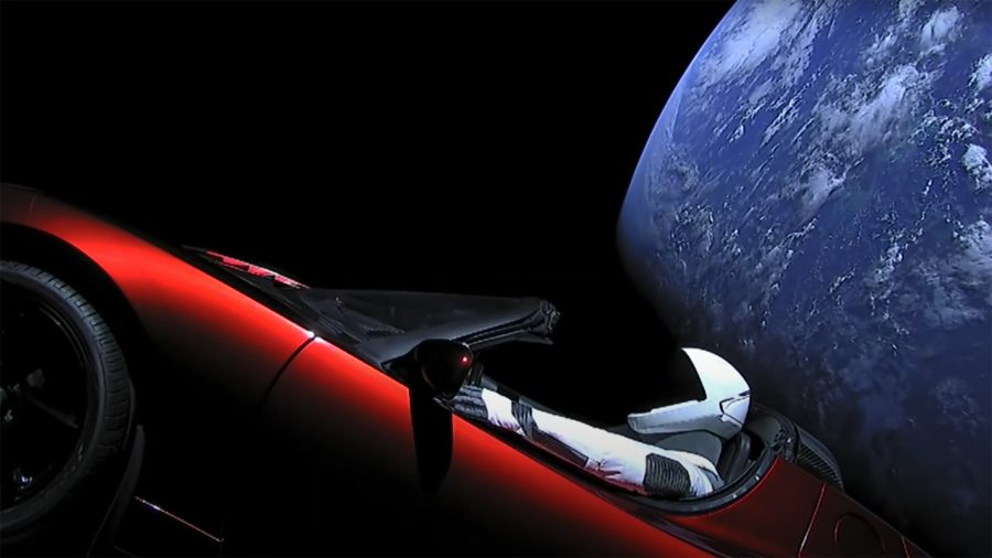 Elon Musk launched his own Tesla roadster to space four years ago. (SpaceX/YouTube)...