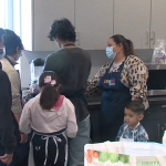 Kids and parents teamed up to make huevos rancheros a salad, and a smoothie in Kearns Tuesday morning.(Used by permission, Parents Empowered)
