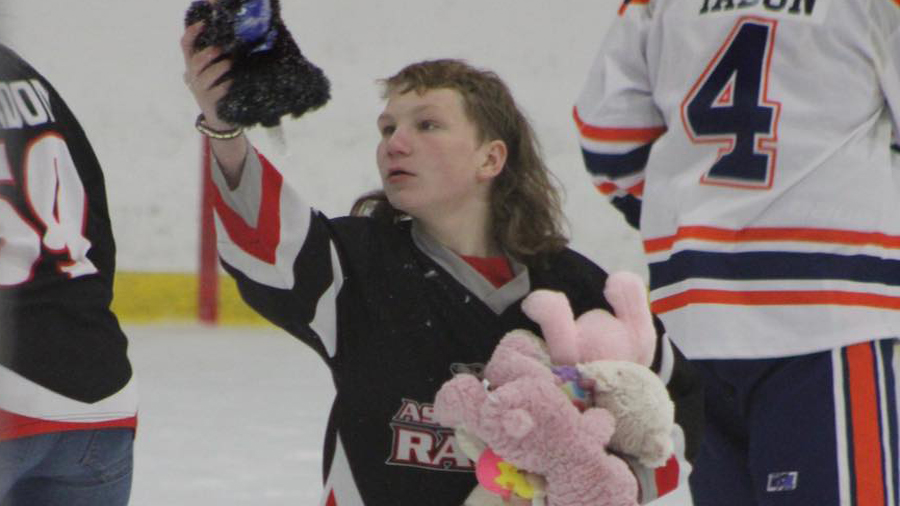 Fans threw donated teddy bears on the ice for Utah's needy at a Vernal Oilers' game Sunday night. (...