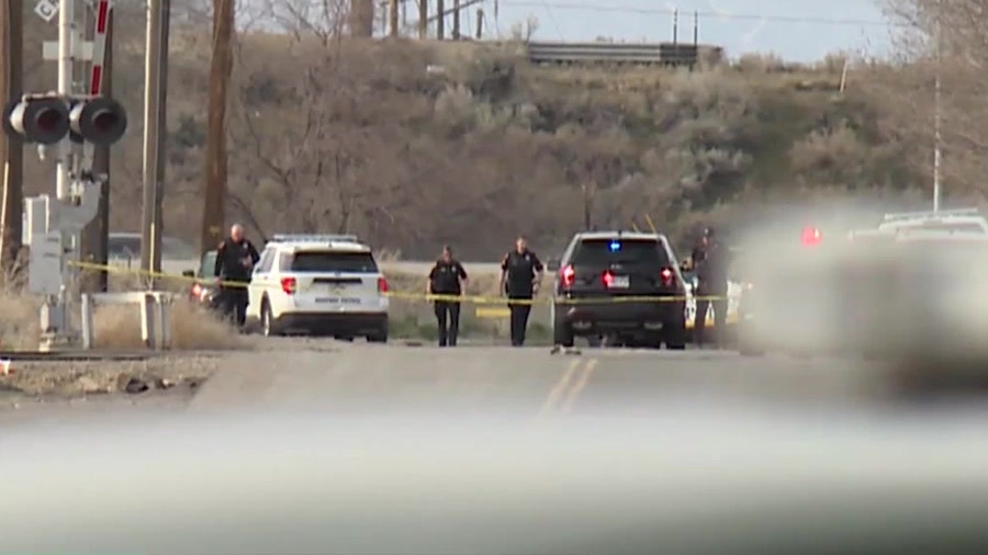 The scene of the officer-involved shooting near 220 South and Orange Street on March 26, 2022. (KSL...
