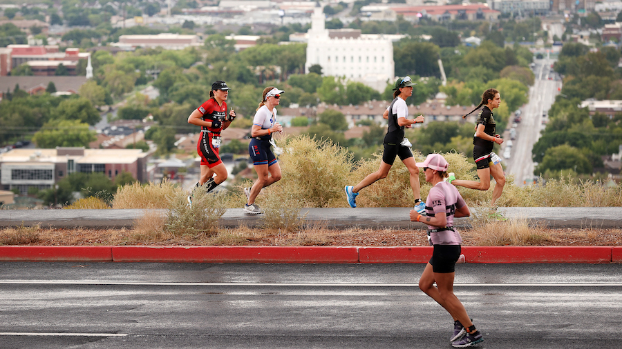 FILE: Competitors compete in the running leg during the IRONMAN 70.3 World Championship on Sept. 18...