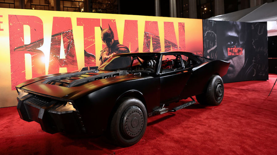 A view of the Batmobile from  "The Batman" World Premiere on March 01, 2022 in New York City. (Phot...
