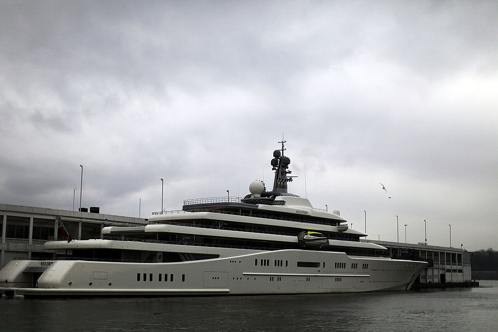 FILE: NEW YORK, NY - FEBRUARY 19: The Eclipse, reported to be the largest private yacht in the worl...