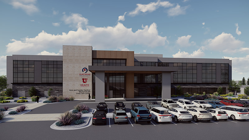 A rendering of the new Mental Health Center in South Salt Lake....