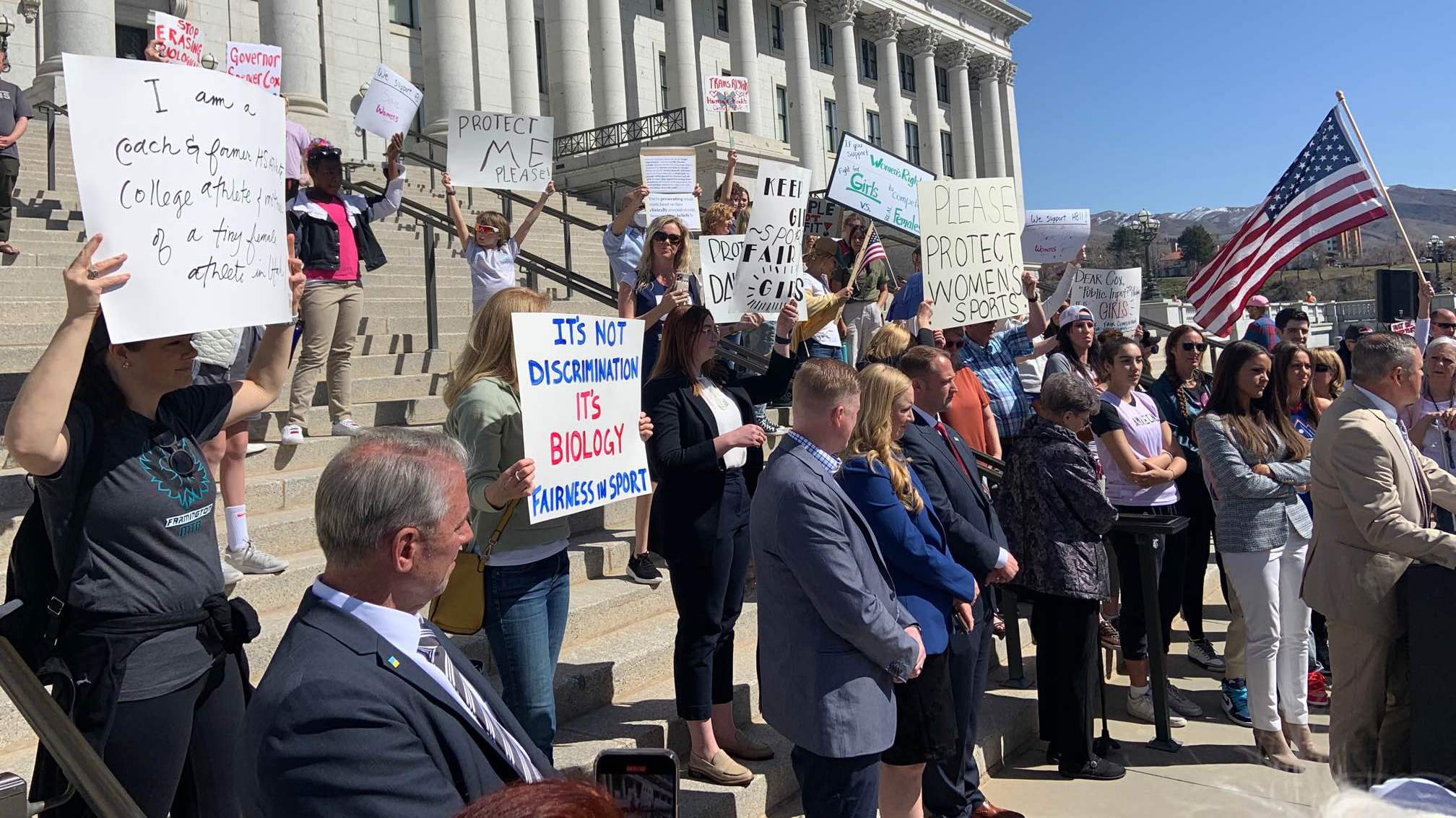The Utah Capitol on Friday, March 25 when the Utah House and Senate voted to overturn a veto. The n...