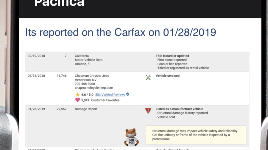 A Carfax report can let you know if a car you want to buy has been involved in a crash. (KSL TV)...