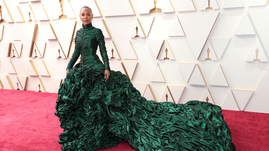 Jada Pinkett Smith, seen here at the 94th Annual Academy Awards in Los Angeles on March 27, broke h...