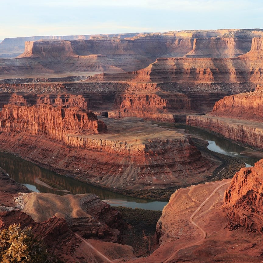 An overlook of the Colorado River from Dead Horse Point State Park in eastern Utah. (Larry D. Curti...