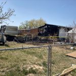 A fire in this Delta, Utah, home killed three people on Saturday, April 16, 2022. (Karah Brackin, KSL)