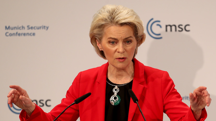 FILE: President of the European Commission Ursula von der Leyen gives her speech at the 2022 Munich...