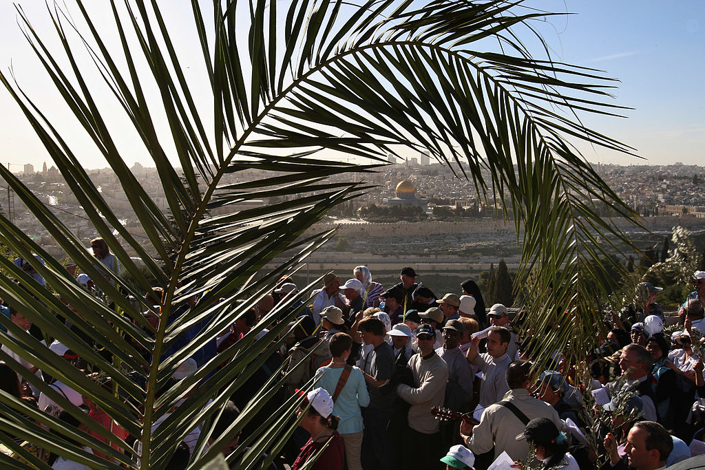 FILE: JERUSALEM - MARCH 16:  Catholic pilgrims and clergy retrace the footsteps of Jesus into the H...