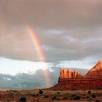 FILE - A rainbow and rock formation in Arches National Park (Larry D. Curtis, KSL TV)