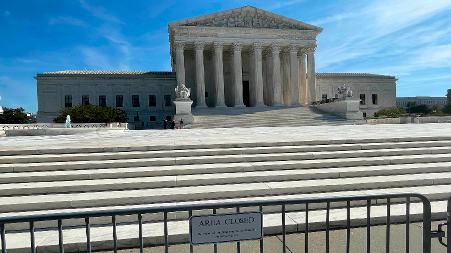 A man who set himself on fire Friday on the plaza in front of the US Supreme Court in Washington, D...