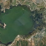 Satellite imagery of Utah Lake taken August 2020. (Nearmap)