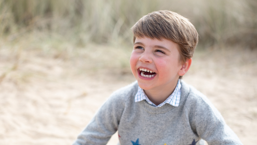 Prince Louis is photographed by his mother, the Duchess of Cambridge, in Norfolk, England in April,...