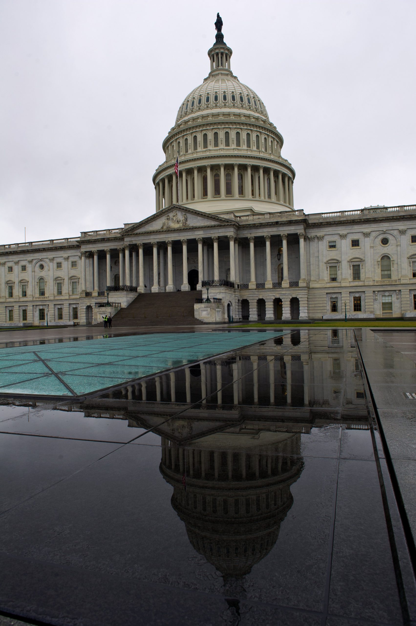 The US Capitol dome and it's reflection are seen on Capitol Hill in Washington, DC on December 29, ...