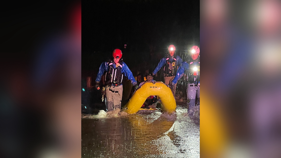 The McKinney Fire Department carried out multiple water rescues Monday night amid flash flooding co...