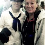 Chelsea Snoey with her mom early in her service with the U.S. Navy.