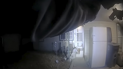 This image from police body cam video provided by the City of Lawton, OKla., shows police approachi...