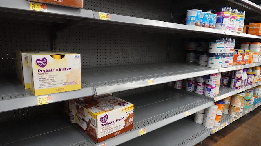 Baby formula is offered for sale at a big box store on January 13, 2022 in Chicago, Illinois. Baby ...