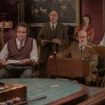 (l-r.) Hugh Dancy stars as Jack Barber, Kevin Doyle as Mr. Molesley, Alex MacQueen as Mr. Stubbins and Michelle Dockery as Lady Mar in DOWNTON ABBEY: A New Era, a Focus Features release.  

Credit: Ben Blackall / © 2022 Focus Features LLC