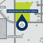 A map showing the location of the Farmington New Mexico temple. (Used by permission, The Church of Jesus Christ of Latter-day Saints)