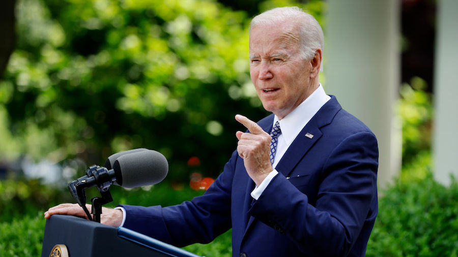 President Joe Biden delivers remarks while hosting a reception to celebrate Asian American, Native ...