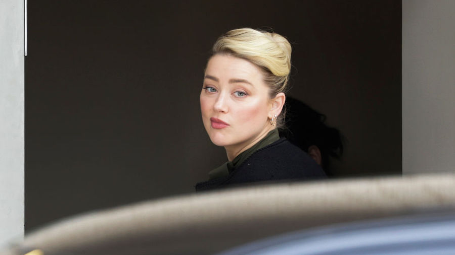 Actress Amber Heard arrives at the Fairfax County Courthouse on May 25, 2022 in Fairfax, Virginia. ...