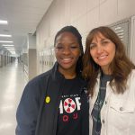 Lisa Gardner, a counselor at Hillcrest High School who started the Hope Squad program there seven years ago, poses for a picture with Hope Squad member and Hillcrest High School student Munashe Tanjani.