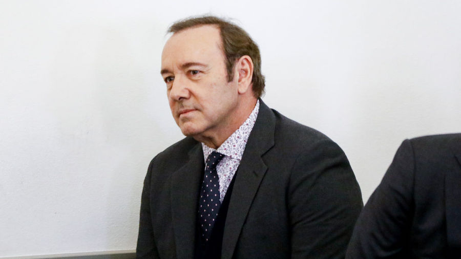 Actor Kevin Spacey during his arraignment for sexual assault charges at Nantucket District Court on...
