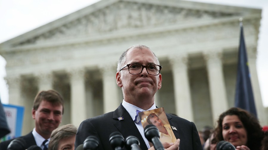 Jim Obergefell, the plaintiff in a landmark same-sex marriage case, worries marriage equality is at...