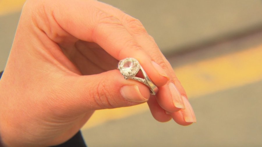 Danny Becker is looking for the owner of this ring. (WBZ via CNN)...