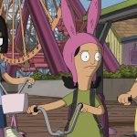 (L-R): Tina Belcher (voiced by Dan Mintz), Louise Belcher (voiced by Kristen Schaal), and Gene Belcher (voiced by Eugene Mirman) in 20th Century Studios' THE BOB'S BURGERS MOVIE. Photo courtesy of 20th Century Studios. © 2022 20th Century Studios. All Rights Reserved.