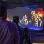Legendary outlaws Rocket (left) and Groot (right) appear in Guardians of the Galaxy: Cosmic Rewind, the new family-thrill coaster attraction inside EPCOT at Walt Disney World Resort in Lake Buena Vista, Fla. (Kent Phillips, photographer)