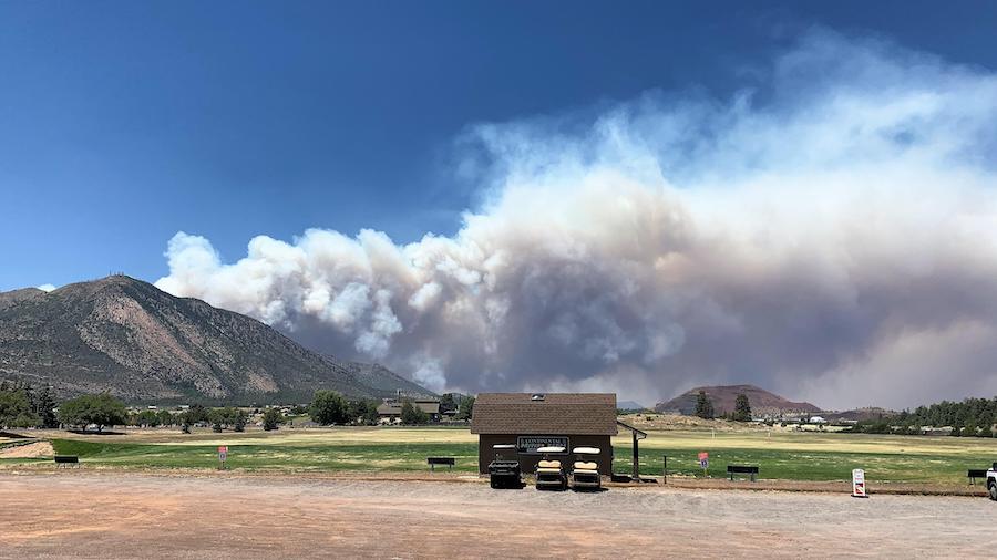 Pipeline Fire as seen on June 12 from Continental Country Club area. (Brady Smith/Coconino National...