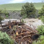 Washed-out bridge at Rescue Creek. (National Park Service)