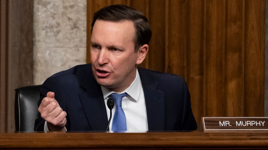 FILE: Sen. Chris Murphy (D-CT) speaks during a Senate Foreign Relations Committee hearing to examin...