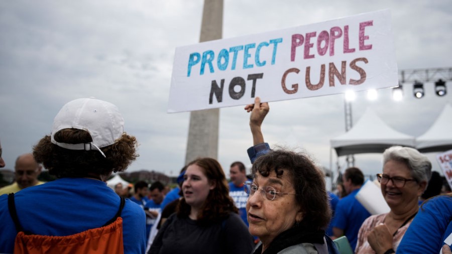 WASHINGTON, DC - JUNE 11: Demonstrators attend a March for Our Lives rally against gun violence at ...
