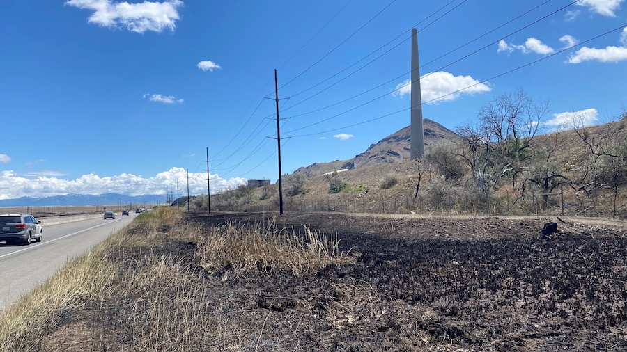 New power poles have been put in place along SR-201 after two wildfires sparked on Friday, damaging...