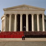 The Tabernacle Choir in front of the Jefferson Memorial in Washington, D.C. (The Tabernacle Choir)