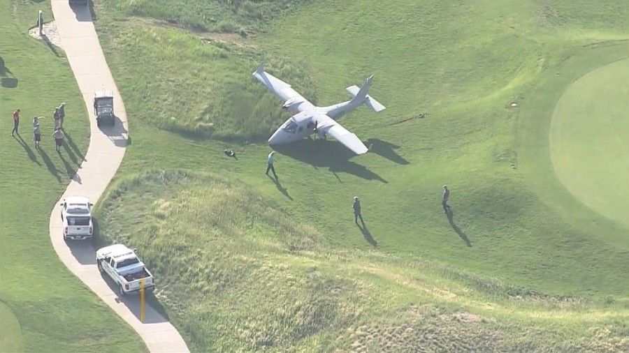 A small plane made an emergency landing on a golf course in Lakewood on Monday morning. It happened...