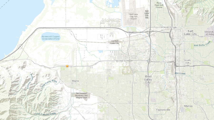 A 2.5-magnitude earthquake was felt across the Salt Lake Valley