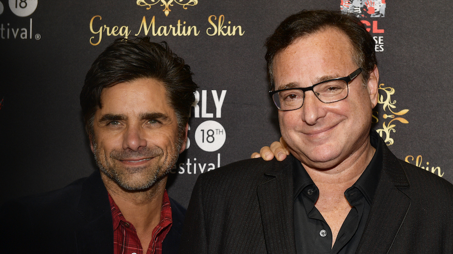 John Stamos, left, wanted his friend Bob Saget included in the In Memoriam segment during the 2022 ...
